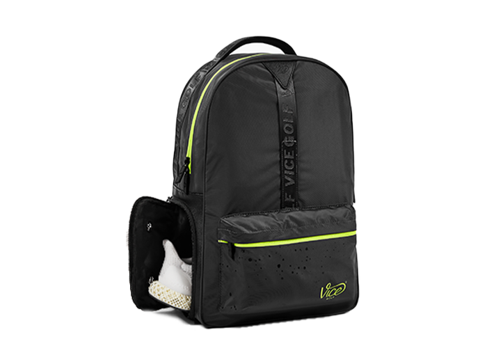 VICE GOLF CACHE Backpack Black / Neon Lime body 3