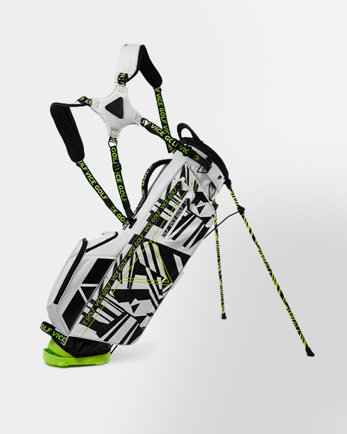 VICE GOLF SMART golfbag White / Lime slider 1 mobile