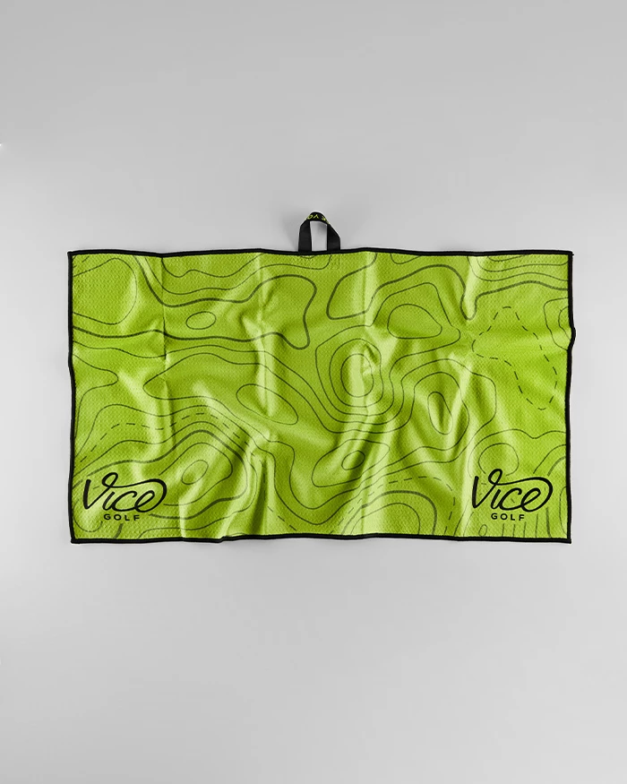 VICE GOLF Towel Contour GC Black Acid Lime slider 2 desktop
