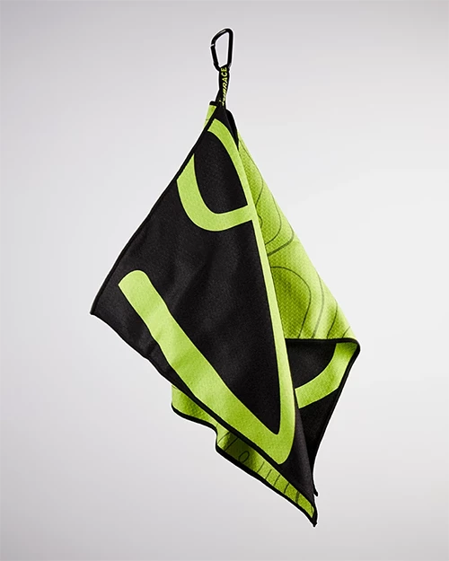 VICE GOLF Towel Contour GC Black Acid Lime slider 3 mobile