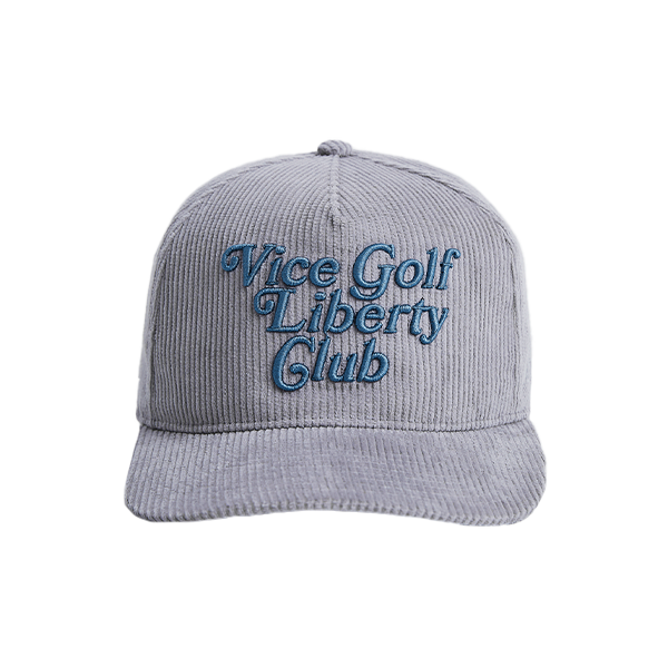 Liberty Club Corduroy Snapback Cap Gray Sky