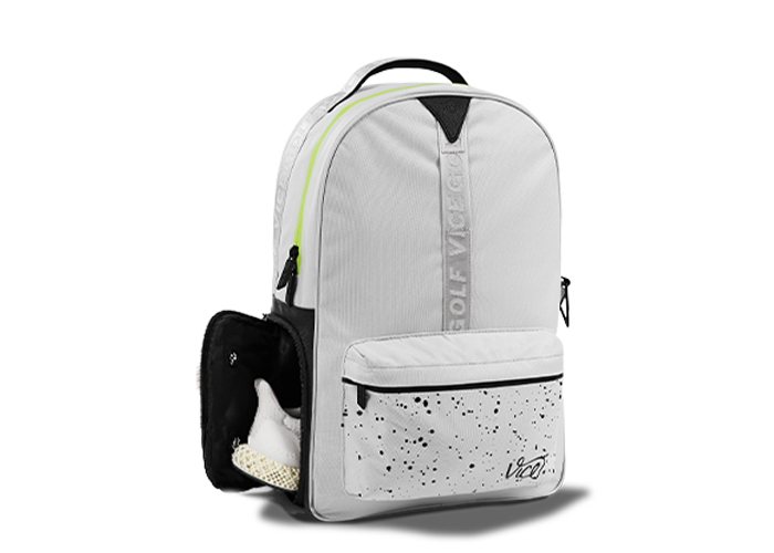 VICE GOLF CACHE Backpack Gray / Neon Lime body 3