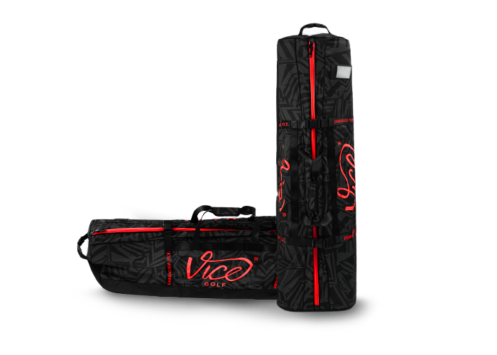 VICE GOLF POD Travelcover Black / Neon Red body 3