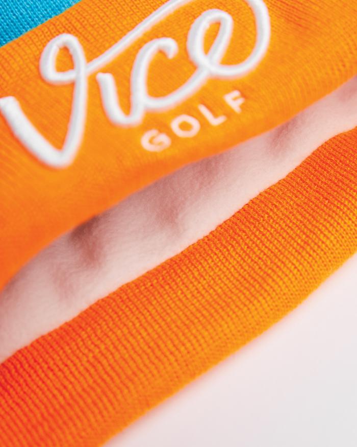 VICE GOLF Beanie Tricolor Orange slider 3 desktop